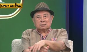National Artist Virgilio Almario discussing the importance of the Filipino language and national identity.